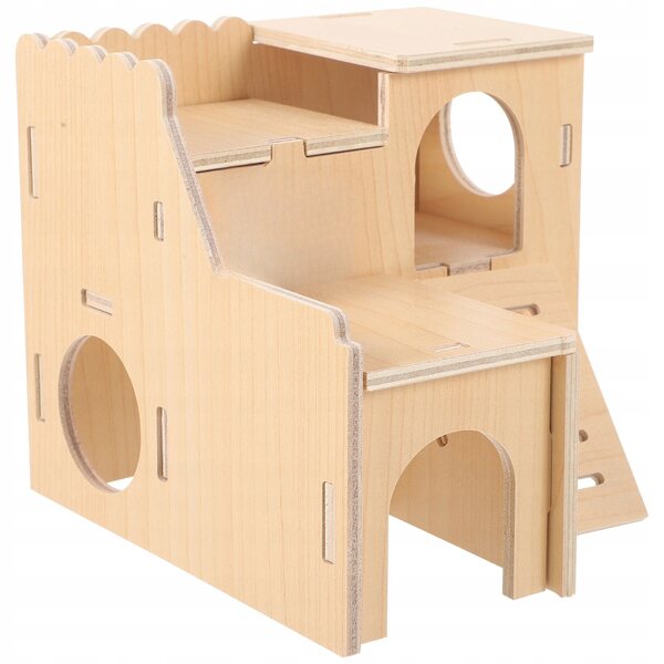 Mini casetta in legno per criceti e piccoli animali, rifugio sicuro e naturale