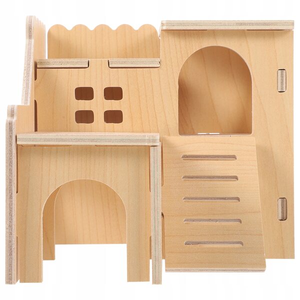 Mini casetta in legno per criceti e piccoli animali, rifugio sicuro e naturale