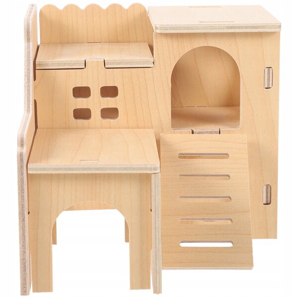Mini casetta in legno per criceti e piccoli animali, rifugio sicuro e naturale