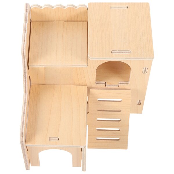 Mini casetta in legno per criceti e piccoli animali, rifugio sicuro e naturale