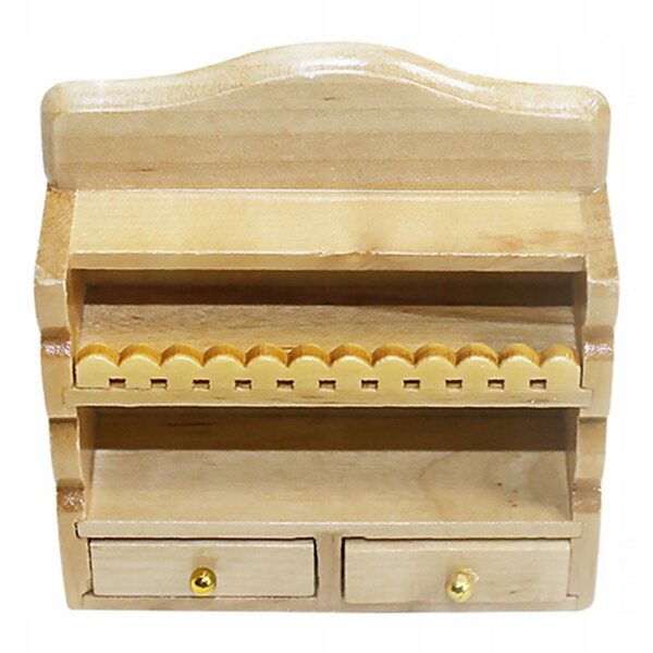 Mini Regal in Legno per Casa delle Bambole Beige - Modello Vintage e Sicuro