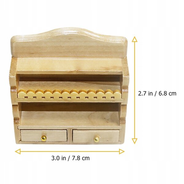 Mini Regal houten beige poppenhuis - Vintage en veilig model