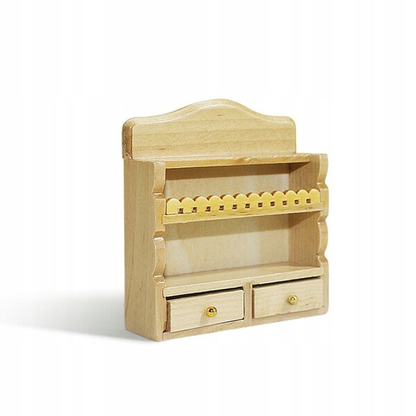 Mini Regal houten beige poppenhuis - Vintage en veilig model