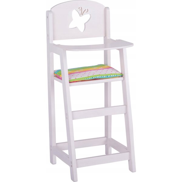 GOKI Sedia rialzata per bambole - sedia per bambini in legno con cuscino