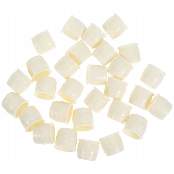 Lot de 30 Mini Doniczek Beige en Plastique pour Décorations Miniatures et Jardinage
