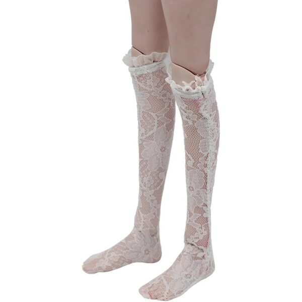 Calze di Pizzo Bianche per Bambole BJD 1/3 (60 cm) - Accessori Eleganti e Raffinati