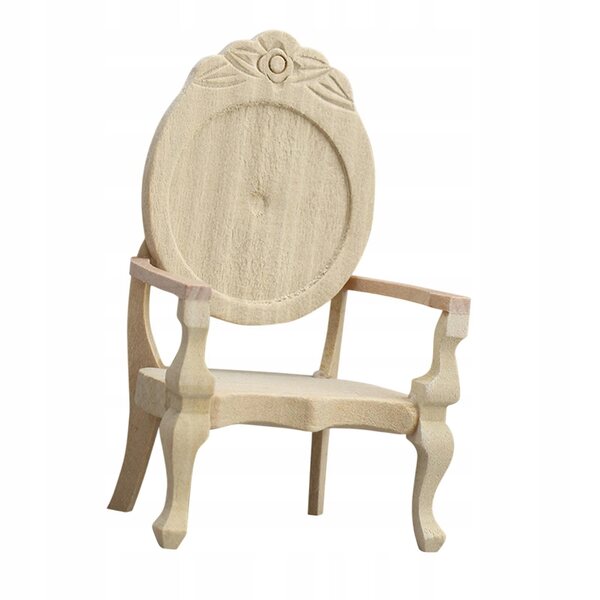 Fotel in legno intagliato per casa delle bambole 1:12 - decorazione vintage
