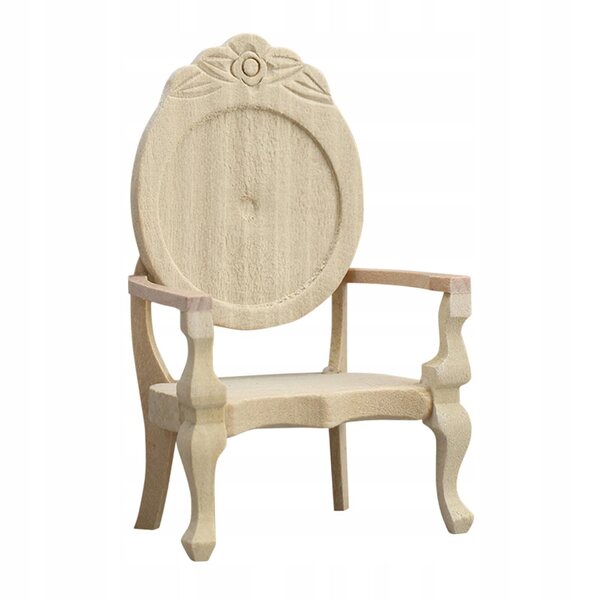 Fotel in legno intagliato per casa delle bambole 1:12 - decorazione vintage