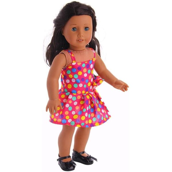 Kleid für American Doll 46 cm, ärmelloser Rock aus elegantem Stoff