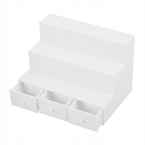 Miniatura armadio bianco con scale per casa delle bambole in PLA, realistico e decorativo