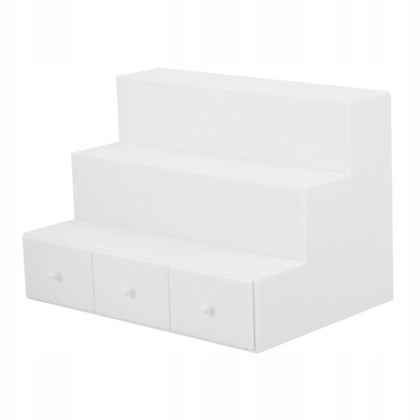 Miniatura armadio bianco con scale per casa delle bambole in PLA, realistico e decorativo