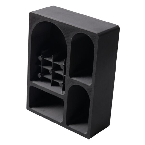 Miniatura Libreria Nera per Case delle Bambole 1:12 in PETG, Design Realistico