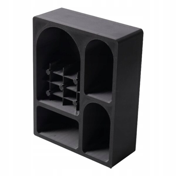 Miniatura Libreria Nera per Case delle Bambole 1:12 in PETG, Design Realistico