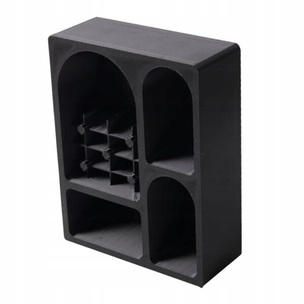 Miniatura Libreria Nera per Case delle Bambole 1:12 in PETG, Design Realistico