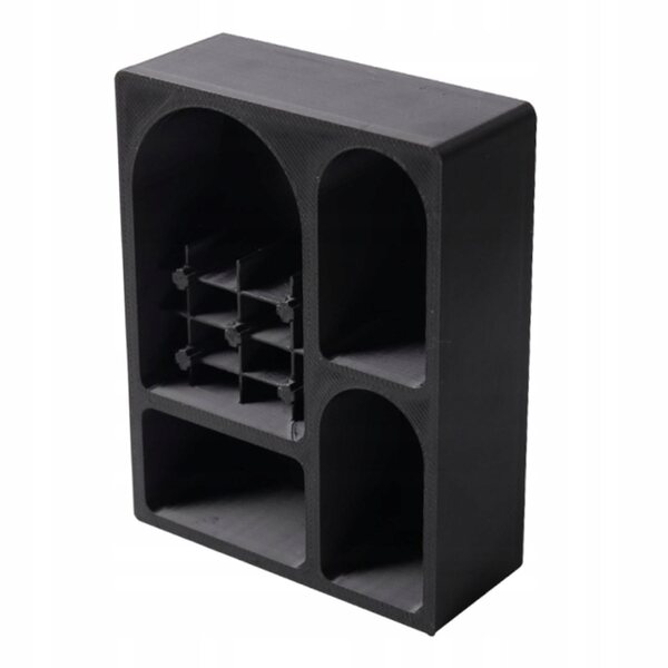 Miniatura Libreria Nera per Case delle Bambole 1:12 in PETG, Design Realistico