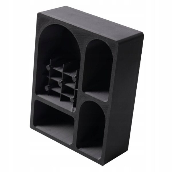 Miniatura Libreria Nera per Case delle Bambole 1:12 in PETG, Design Realistico