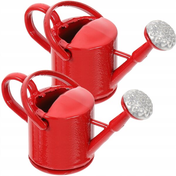 Miniature annaffiatoi rossi per bambini, set da 2 pezzi resistenti e decorativi