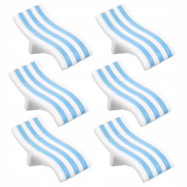 Set 6 Miniature Sedie da Spiaggia in Resina per Casa delle Bambole Bambini