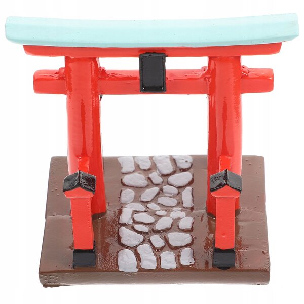 Mini Brama Torii in Resina per Decorazioni Miniature 9x8x6 cm