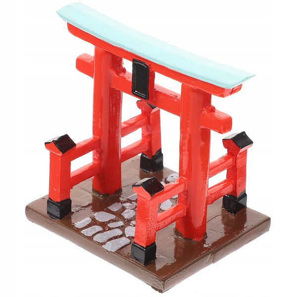 Mini Brama Torii in Resina per Decorazioni Miniature 9x8x6 cm