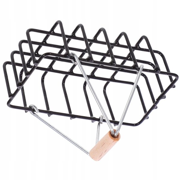 Mini cestino nero in ferro per gioco e decorazione casa delle bambole