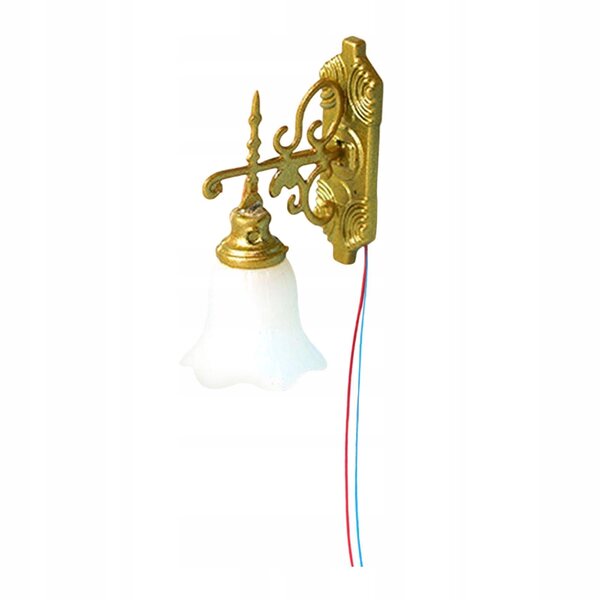 Lampa a muro scala 1:87 HO con luce LED calda per modellismo e scenografie