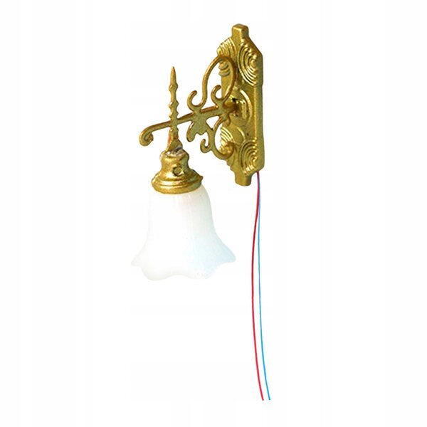 Lampa a muro scala 1:87 HO con luce LED calda per modellismo e scenografie