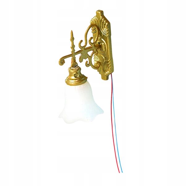 Lampa a muro scala 1:87 HO con luce LED calda per modellismo e scenografie