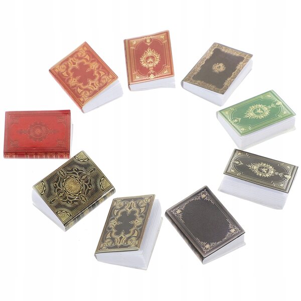 Set 27 Mini Libri Colorati per Casa delle Bambole - Gioco Creativo in Carta