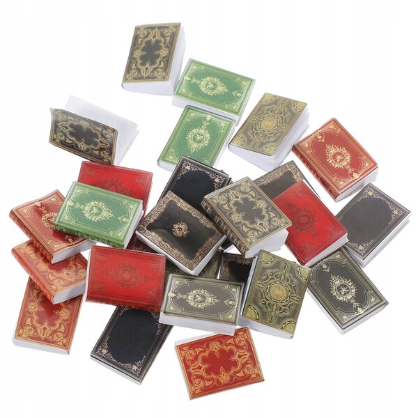 Set 27 Mini Libri Colorati per Casa delle Bambole - Gioco Creativo in Carta