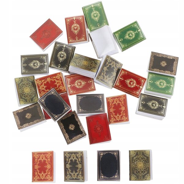 Set 27 Mini Libri Colorati per Casa delle Bambole - Gioco Creativo in Carta