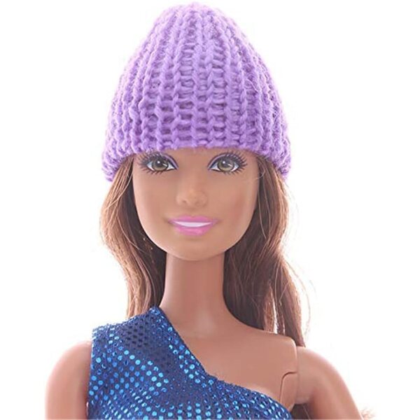 Berretto Viola a Maglia per Bambole da 30 cm, Accessorio Casual Perfetto