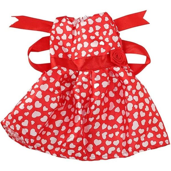 Lässiges Outfit für 46-cm-Puppe mit Herzdruck, Rock für 18-Zoll-Puppe