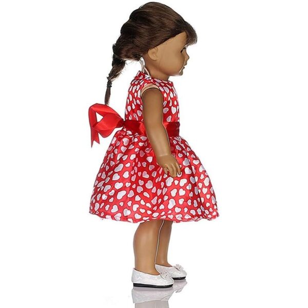 Lässiges Outfit für 46-cm-Puppe mit Herzdruck, Rock für 18-Zoll-Puppe