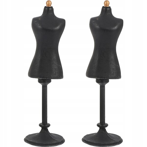 Mini Supporto Per Manichino Piccolo 2 pz. Resina nera: solida e durevole