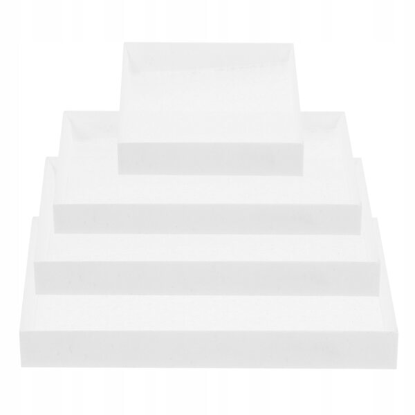 Set Miniature Tace Trasparenti in Legno e Acrilico per Casa delle Bambole