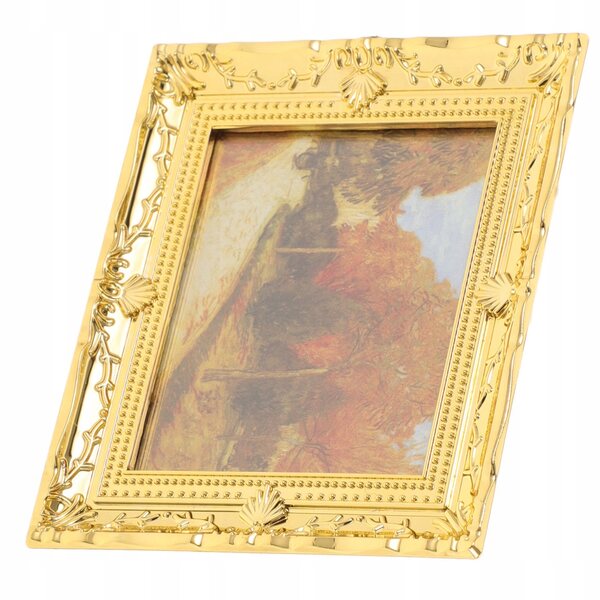 Mini quadro a olio realistico in resina con cornice per case delle bambole