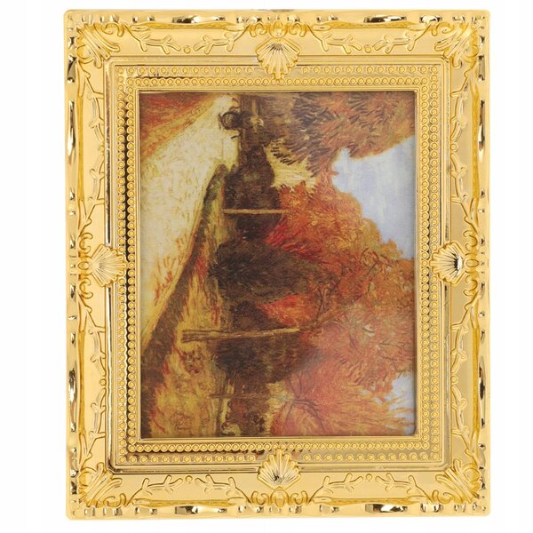 Mini quadro a olio realistico in resina con cornice per case delle bambole