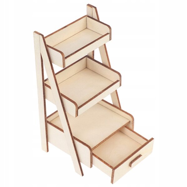 Mini-Blumenständer aus Holz für 1/12 Haus – stilvoll und langlebig