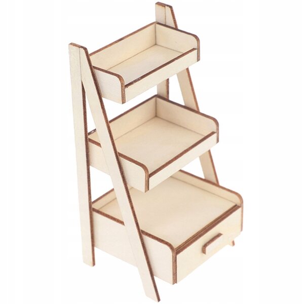 Mini-Blumenständer aus Holz für 1/12 Haus – stilvoll und langlebig