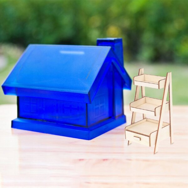 Mini-Blumenständer aus Holz für 1/12 Haus – stilvoll und langlebig