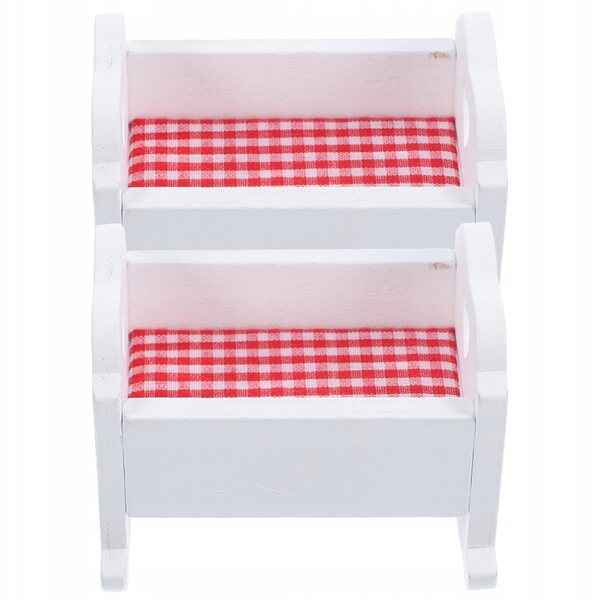 Lot de 2 mini lits en bois blanc pour poupées, décoratifs et résistants