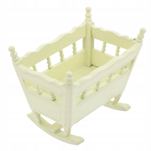 Mini-Holzwiege für Puppen, perfektes Bett für Puppenhäuser 9x7,5 cm