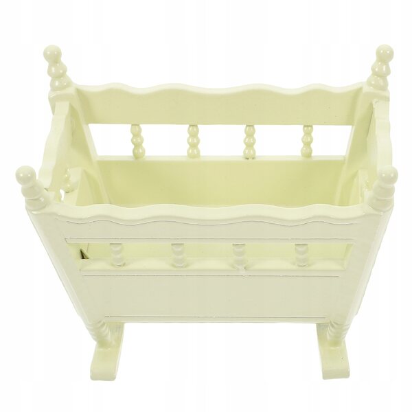 Mini-Holzwiege für Puppen, perfektes Bett für Puppenhäuser 9x7,5 cm