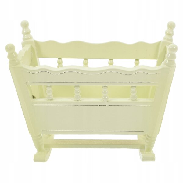 Mini-Holzwiege für Puppen, perfektes Bett für Puppenhäuser 9x7,5 cm