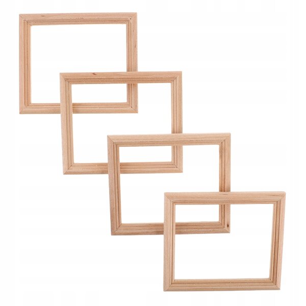 Set di 4 Mensole Miniature in Legno per Casa delle Bambole 1:12 con Dettagli Intagliati