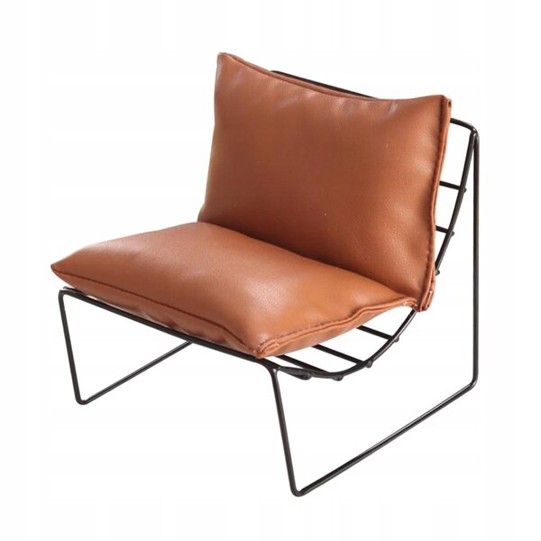 Mini sedia per casa delle bambole 1:6 poltrona marrone chiaro modello decorativo