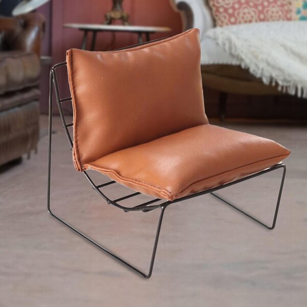 Mini sedia per casa delle bambole 1:6 poltrona marrone chiaro modello decorativo