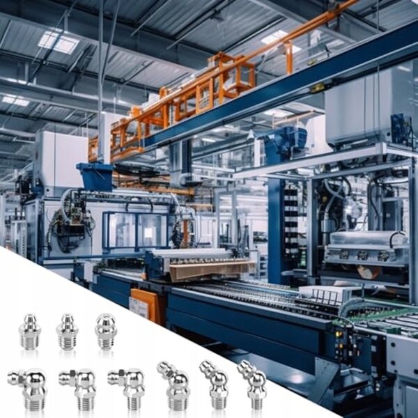 Set di 170 lubrificatori zincati M6 M8 M10 per la lubrificazione di macchine e dispositivi
