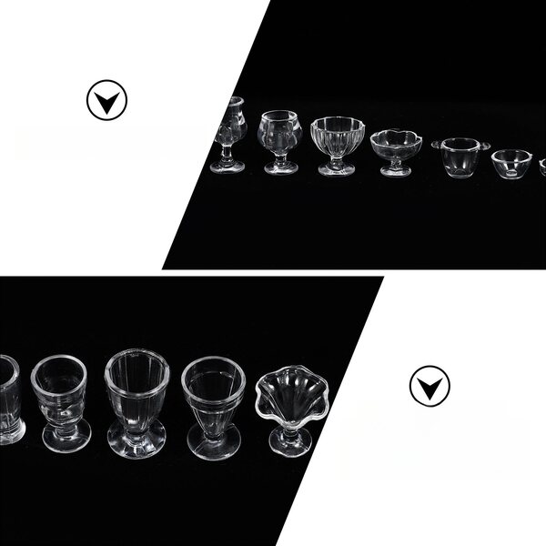 Hochwertiges Mini-Tassen-Set für Sammeldekorationen, 34-teilig